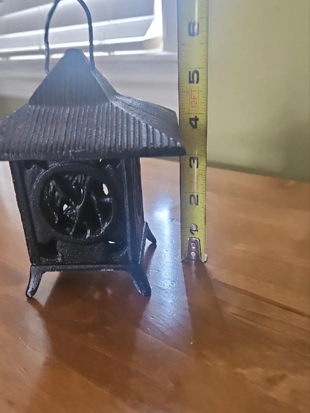 Black Metal Pagoda-Style Decorative Lantern - Unbranded